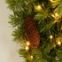 US 6FT Upside Down Christmas Tree 600 Branch Tips 300 LED Warm White Lights Christmas Tree For Home Office Party Green