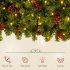 US 6FT Upside Down Christmas Tree 600 Branch Tips 300 LED Warm White Lights Christmas Tree For Home Office Party Green