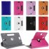 US 7 8 9 10 Inch Universal 360 Degree Rotating Four Hook Leather Tablet Protection Case Red 7 inch