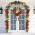 US ADEEING 24 Inch Pre lit Christmas Wreath for Front Door with Battery Operated