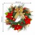 US ADEEING 24 Inch Pre lit Christmas Wreath for Front Door with Battery Operated