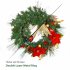 US ADEEING 24 Inch Pre lit Christmas Wreath for Front Door with Battery Operated