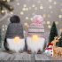US ADEEING 2pcs Plush Christmas Gnomes with LED Light Pink Gray