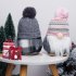 US ADEEING 2pcs Plush Christmas Gnomes with LED Light Pink Gray