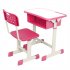 US Adjustable Student Desk Chair Set Lightweight Easy Installation Disassembly Pink