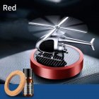 US Air Freshener Helicopter Ornaments Solar Energy Rotating Aromatherapy Diffuser Interior Perfume Supplies Decoration Accessories red