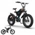 US Aostirmotor 20 Inch Fat Tire Electric Bicycle 500w Motor with 48v 15ah Removable Lithium Battery S18 Mini Black