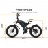 US Aostirmotor 20 Inch Fat Tire Electric Bicycle 500w Motor with 48v 15ah Removable Lithium Battery S18 Mini Black