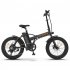 US Aostirmotor Folding Electric Bicycle 20 Inch Fat Tire 500w Motor Mountain Bike with 36v 13ah Lithium Battery Black