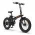US Aostirmotor Folding Electric Bicycle 20 Inch Fat Tire 500w Motor Mountain Bike with 36v 13ah Lithium Battery Black