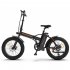 US Aostirmotor Folding Electric Bicycle 20 Inch Fat Tire 500w Motor Mountain Bike with 36v 13ah Lithium Battery Black