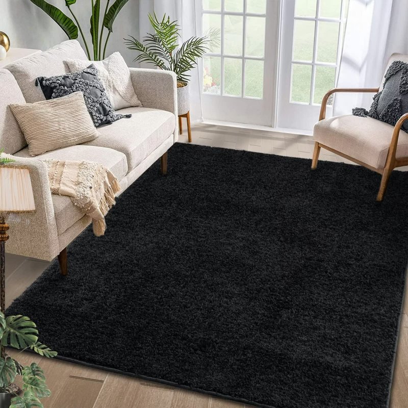 US Area Rugs 5x8 Ft Indoor Modern LuxurioUS Soft Shaggy Rug Thick Non Slip Floor Carpet for Bedroom