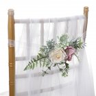US Artificial Chair Back Flower Simulation Fake Decorative Flower Outdoor Wedding Landscaping Layout Prop Purple