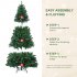 US Artificial Christmas Tree With LED Lights Multipurpose Xmas Tree Holiday Decoration For Indoor Home Office Shop 6FT  1248 branches 450 lights