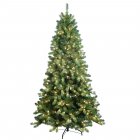 US Artificial Christmas Tree With LED Lights Multipurpose Xmas Tree Holiday Decoration For Indoor Home Office Shop 6FT -1248 branches 450 lights