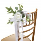 US Artificial Flowers Bouquet Fake Flowers For Wedding Chair Back Decoration Photography Props White