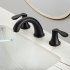 US Bathroom Faucet 8 Inch Bathroom Faucets for Sink 3 Hole Widespread Matte Black Bathroom Faucet