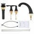 US Bathroom Faucet 8 Inch Bathroom Faucets for Sink 3 Hole Widespread Matte Black Bathroom Faucet