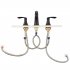 US Bathroom Faucet 8 Inch Bathroom Faucets for Sink 3 Hole Widespread Matte Black Bathroom Faucet