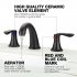 US Bathroom Faucet 8 Inch Bathroom Faucets for Sink 3 Hole Widespread Matte Black Bathroom Faucet