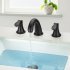 US Bathroom Faucet 8 Inch Bathroom Faucets for Sink 3 Hole Widespread Matte Black Bathroom Faucet