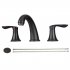 US Bathroom Faucet 8 Inch Bathroom Faucets for Sink 3 Hole Widespread Matte Black Bathroom Faucet