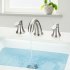 US Bathroom Faucet 8 Inch Bathroom Faucets for Sink 3 Hole Widespread Brushed Nickel Bathroom Faucet
