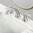 US Bathroom Faucet 8 Inch Bathroom Faucets for Sink 3 Hole Widespread Brushed Nickel Bathroom Faucet