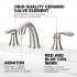 US Bathroom Faucet 8 Inch Bathroom Faucets for Sink 3 Hole Widespread Brushed Nickel Bathroom Faucet