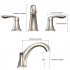 US Bathroom Sink Faucet Widespread Matte Black Bathroom Faucet 3 Hole Brushed Nickel