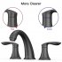 US Bathroom Sink Faucet Widespread Matte Black Bathroom Faucet 3 Hole Matte Black
