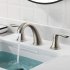US Bathroom Sink Faucet Widespread Matte Black Bathroom Faucet 3 Hole Brushed Nickel