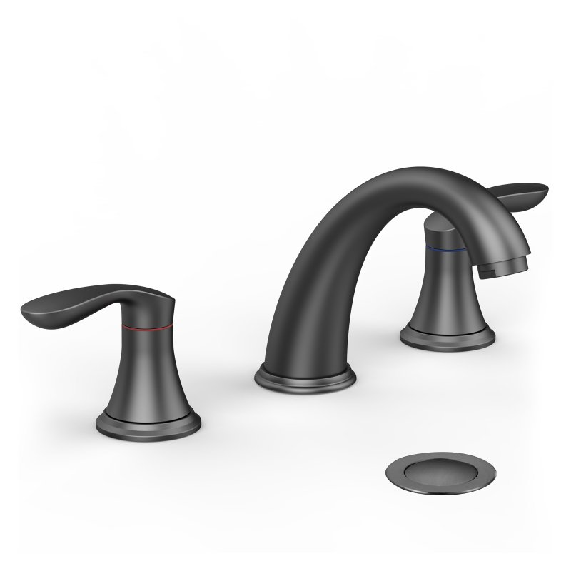 US Bathroom Sink Faucet Faucet for Bathroom Sink Widespread Matte Black Bathroom Faucet