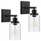 US GARVEE Bathroom Vanity Light Wall Sconces Set of Two Black Bathroom Light Fixtures