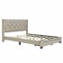 US Bed Frame With 2 Storage Drawers 600lbs High Load Capacity Queen Size Upholstered Platform Bed For Bedroom Apartment Pink