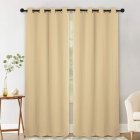 US CAROMIO Solid Blackout Curtains for Bedroom Living Room Thermal Insulated Grommet Top Curtain Panel Draperies Window Treatments