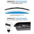 US CHEINAUTO  24 Inch 18 Inch Windshield Wiper Blades With Premium Rubber Durable Stable   Quiet