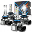 US CHEINAUTO 9005 HB3 9006 HB4 LED Headlight Bulbs Combo12000 Lumens 6000K 450% Brighter High Low Beam