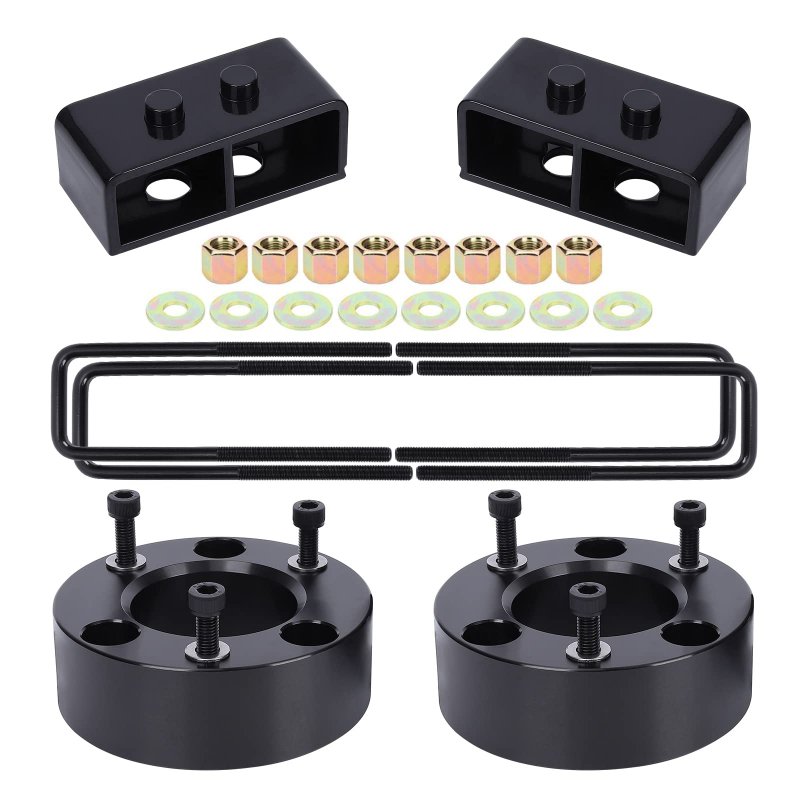 US CHEINAUTO Front 3.0 inch + Rear 2.0 inch Ram 1500 Front&Rear Leveling Kits Front Strut Spacers Lift Kit for 1999-2022 Ram 1500 4WD