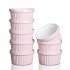 US CIBEAT 8 oz Ramekins Bowls Set of 8 Porcelain Dipping Sauce Bowls Oven Safe Classic Style Ramekins for Baking Souffle Ramekins Creme Brulee Porcelain Ramekin