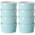 US CIBEAT 8 oz Ramekins Bowls Set of 8 Porcelain Dipping Sauce Bowls Oven Safe Classic Style Ramekins for Baking Souffle Ramekins Creme Brulee Porcelain Ramekin