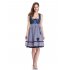US CLEARLOVE Oktoberfest Women s Three Piece Plaid Patchwork Lace Apron Polka Dot Skirt Upgraded  US Size Blue XXL