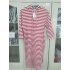 US CLEARLOVE Women s Casual Long Sweatshirts 3 4 Sleeve Hooded Bodycon Dress with Kangaroo Pocket Red and White Stripe XL