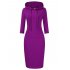 US CLEARLOVE Women s Casual Long Sweatshirts 3 4 Sleeve Hooded Bodycon Dress with Kangaroo Pocket