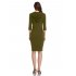 US CLEARLOVE Women s Casual Long Sweatshirts 3 4 Sleeve Hooded Bodycon Dress with Kangaroo Pocket