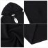 US CLEARLOVE Women s Casual Long Sweatshirts 3 4 Sleeve Hooded Bodycon Dress with Kangaroo Pocket Black XXL