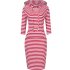 US CLEARLOVE Women s Casual Long Sweatshirts 3 4 Sleeve Hooded Bodycon Dress with Kangaroo Pocket Black XXL