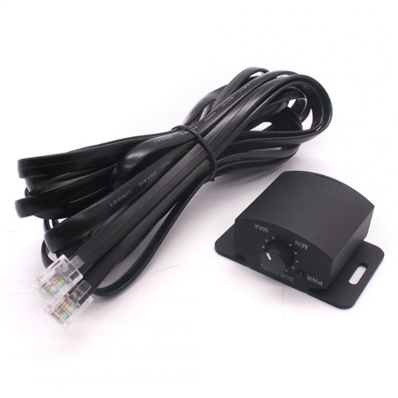 US Car Amplifier Volume Remote Controller Speakers Computer Subwoofer Volume Adjustable Switch Converter black