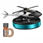 US Car Fragrance Diffuser Ornament Helicopter-shaped Solar Powered Car Aromatherapy Decoration blue