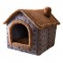 US Cat  Bed Sleep House Warm Cave Dog Kennel Indoor Enclosed Tent Huts Sofa For Pet Cats Kittens Puppy Pink starry sky L for pets within 14kg